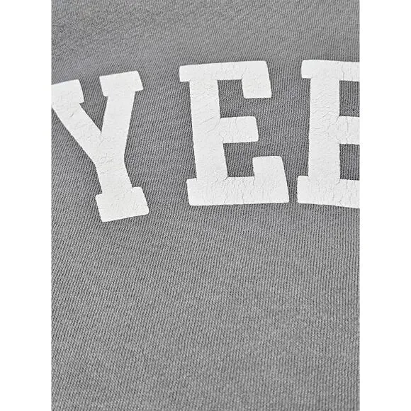 YEE YEE Sweater Mens Extra Large Gray Oversized Collegiate Sweatshirt - Picture 5 of 12